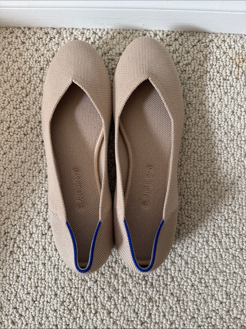 ROTHYS Women's Beige Flats - Picture 3 of 4